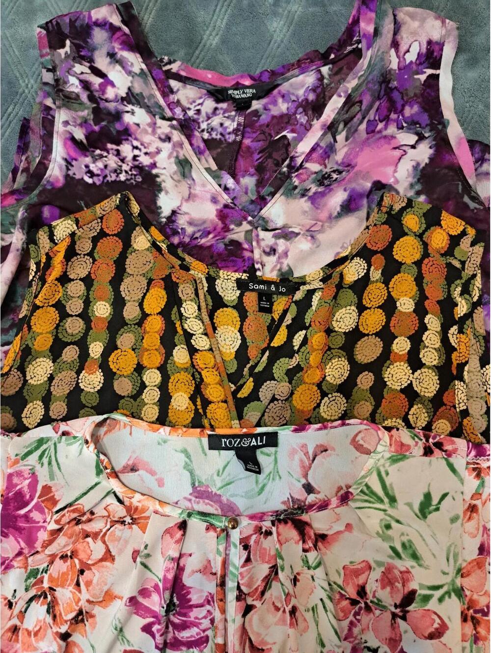 3 Lots Of Simply Vera Vera Wang, Sami & Jo, TOZ&ALI  Sleeveless size Medium